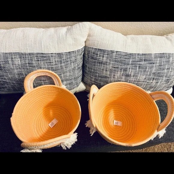 HP NEW Set of 2- Target Rainbow Rope Baskets - Picture 8 of 14